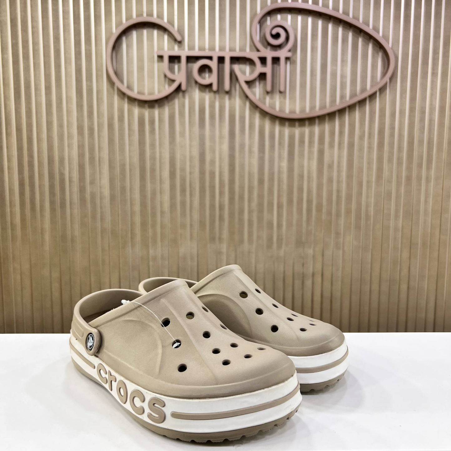 Premium Beige Crocs Monsoon Special