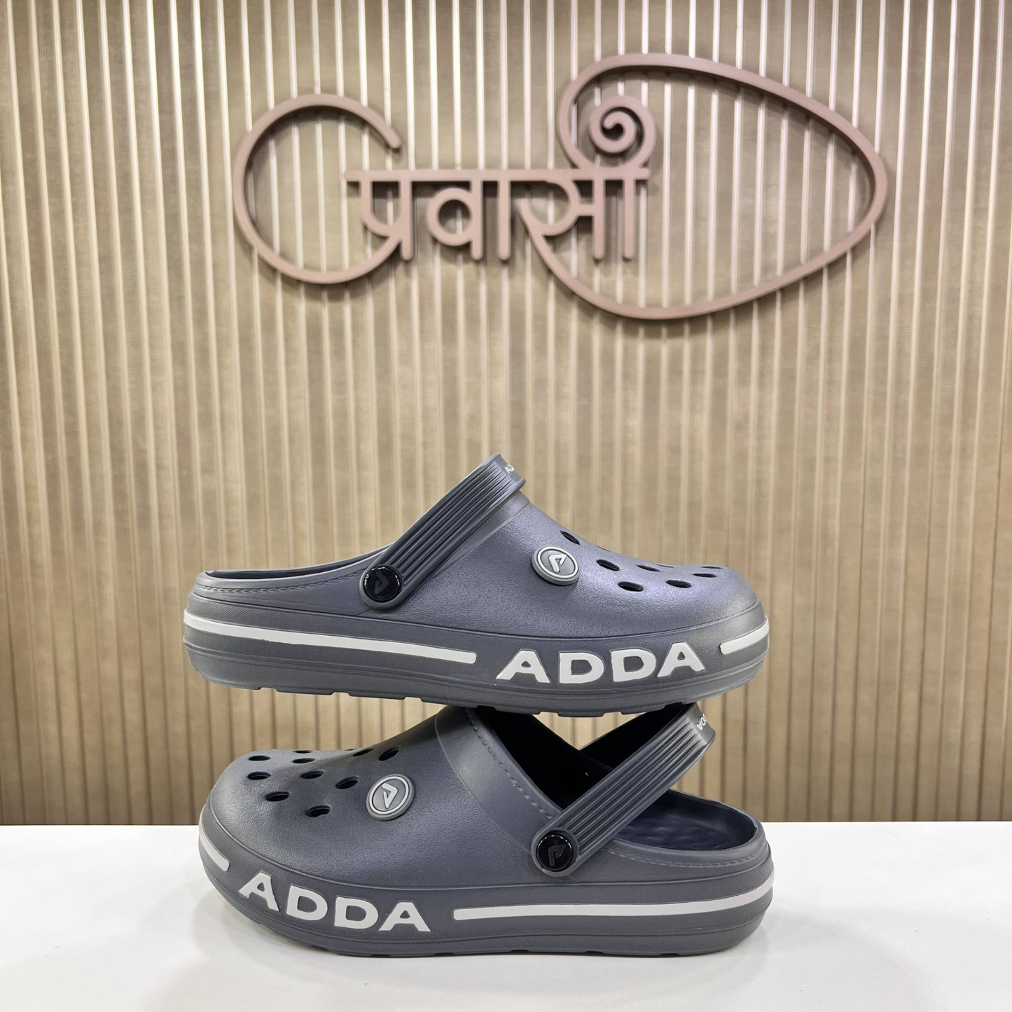 Premium Charcoal Gray Crocs ADDA Monsoon Special