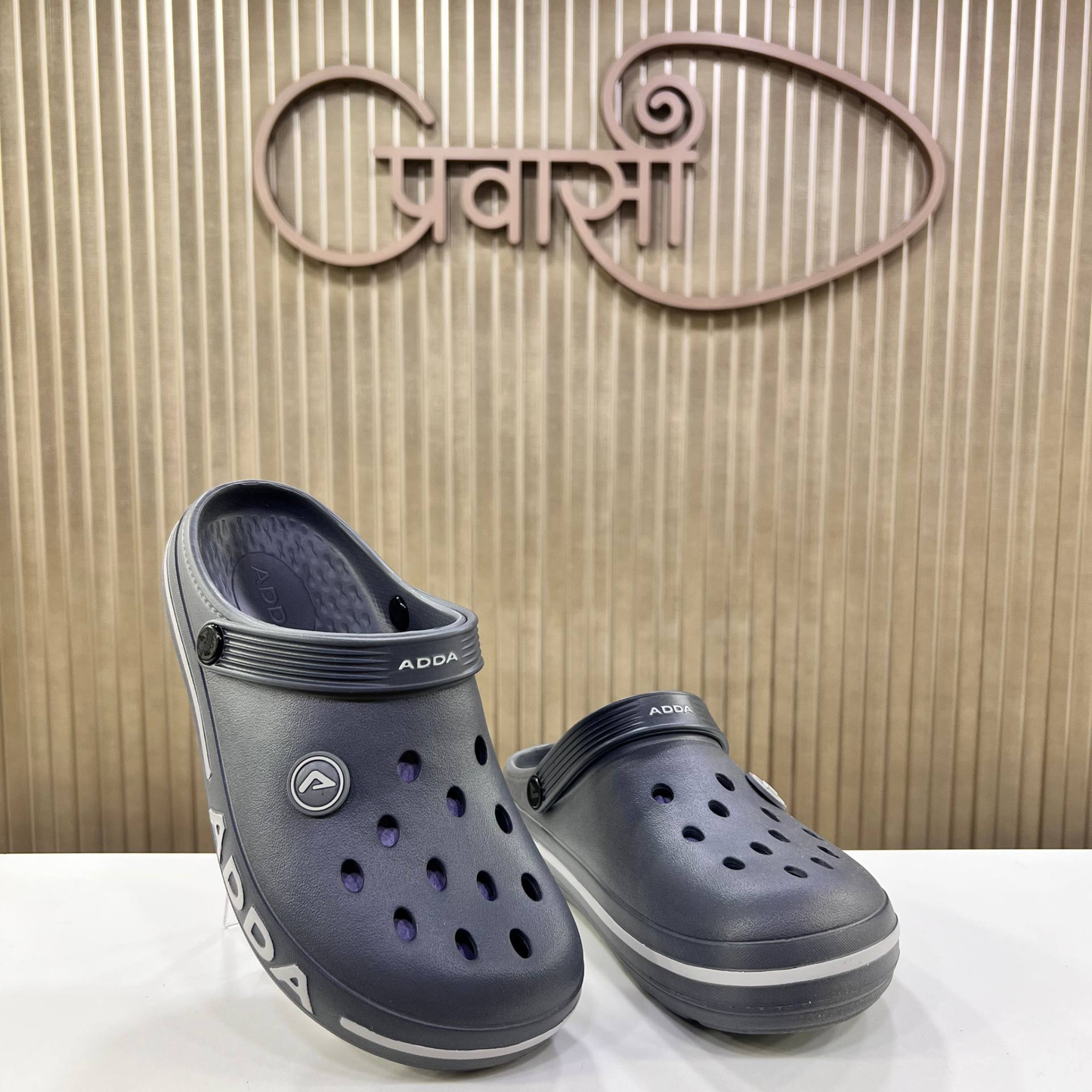 Premium Charcoal Gray Crocs ADDA Monsoon Special