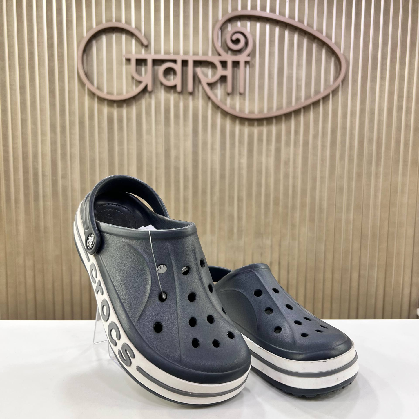 Premium Charcoal Black Crocs Monsoon Special
