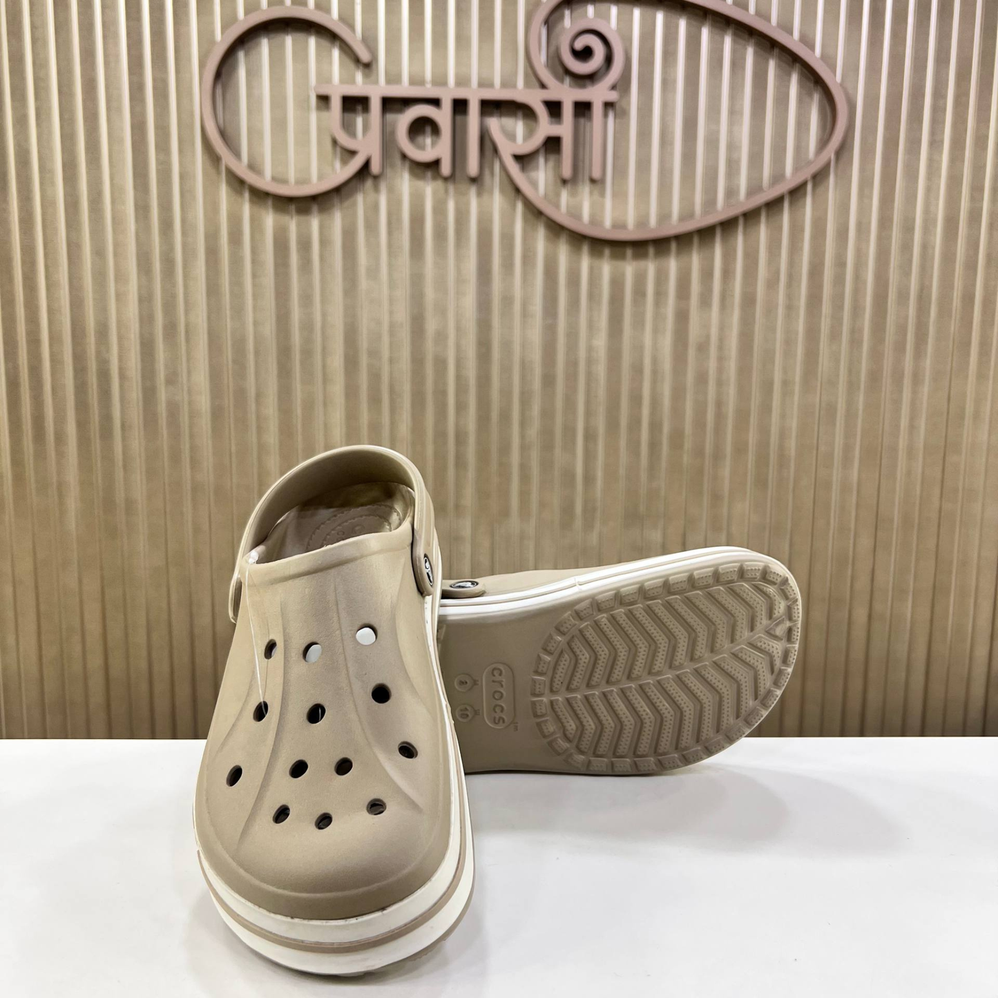 Premium Beige Crocs Monsoon Special