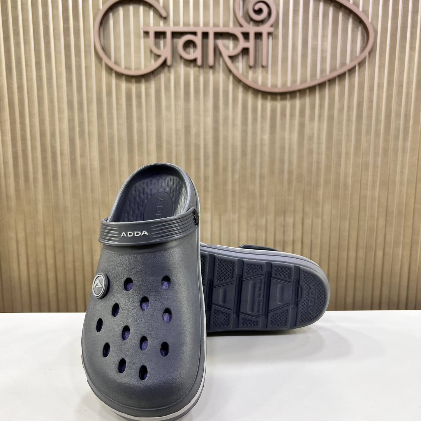 Premium Charcoal Gray Crocs ADDA Monsoon Special